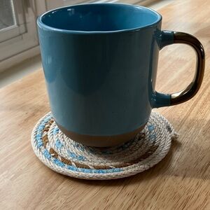 MUG RUG WITH COFFEE MUG BRAND NEW RUG IS HANDMADE